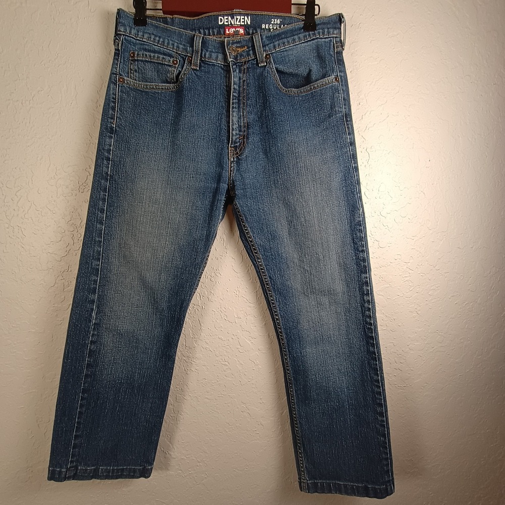 Levi's Mens Blue Jeans 31x32 DENIZEN 236 Regular For Stretch Denim Cotton‎
